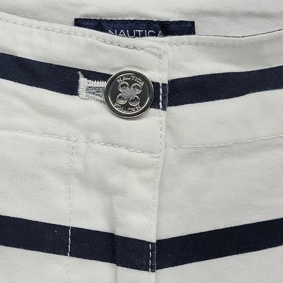 Nautica Blue Stripe Bermuda Shorts sz 8 - Picture 2 of 4
